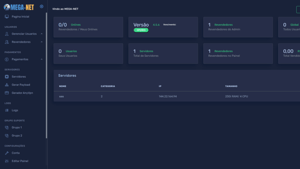 Script painel SSH AtlasPainelSRC para servidor de internet VPN | MercadoWP