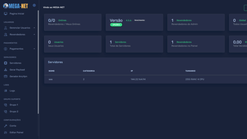 Script painel SSH AtlasPainelSRC para servidor de internet VPN | MercadoWP