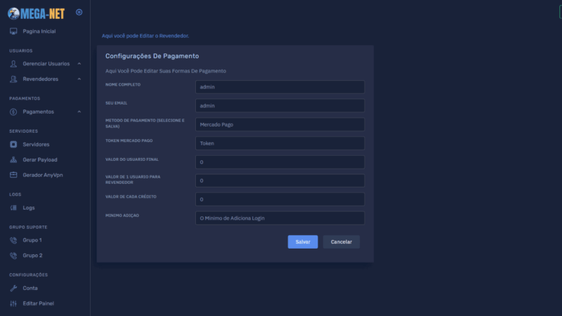 Script painel SSH AtlasPainelSRC para servidor de internet VPN | MercadoWP